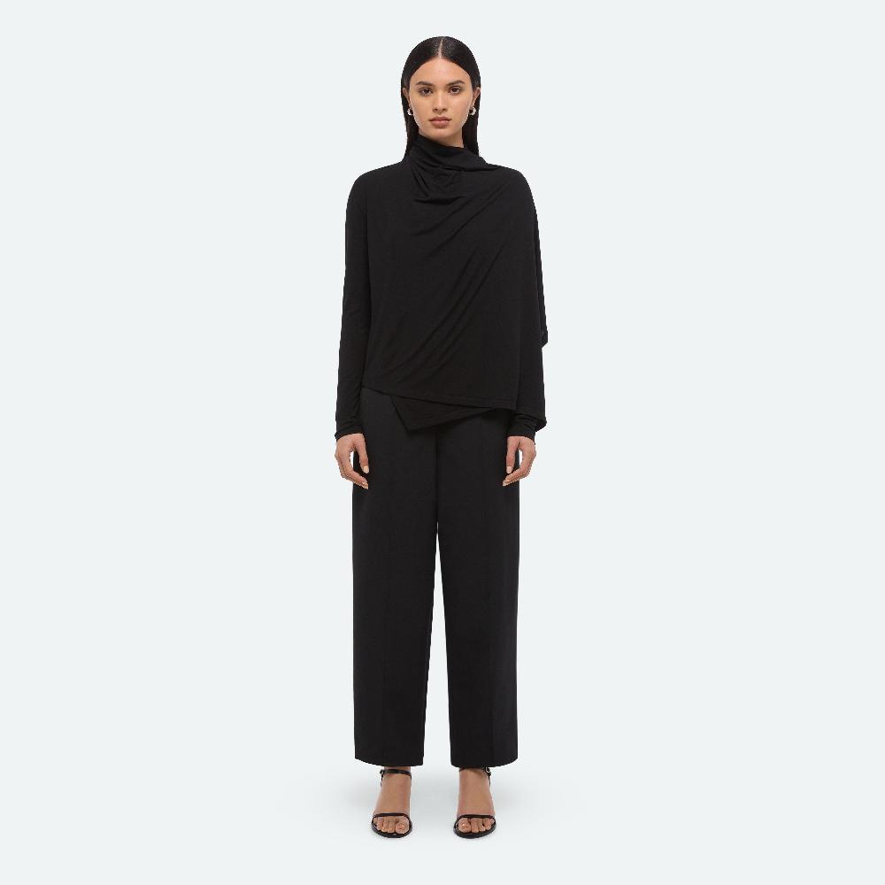 Helmut Lang Long-sleeve Scarf Top Black