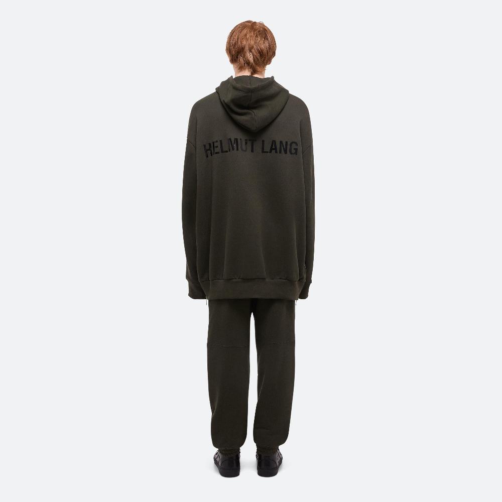 Helmut Lang Mega Zip Hoodie Seaweed