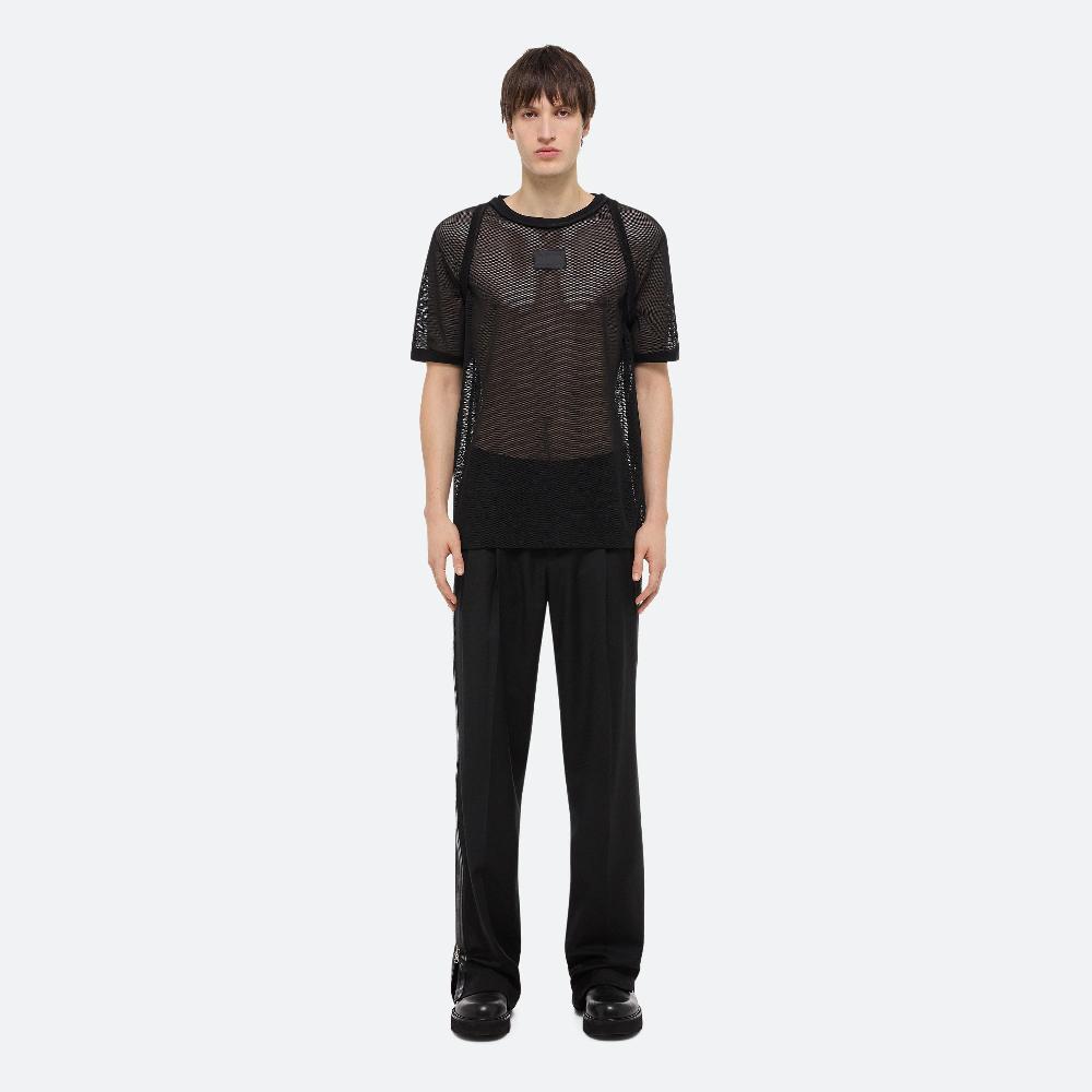Helmut Lang Mesh Logo Tee Black