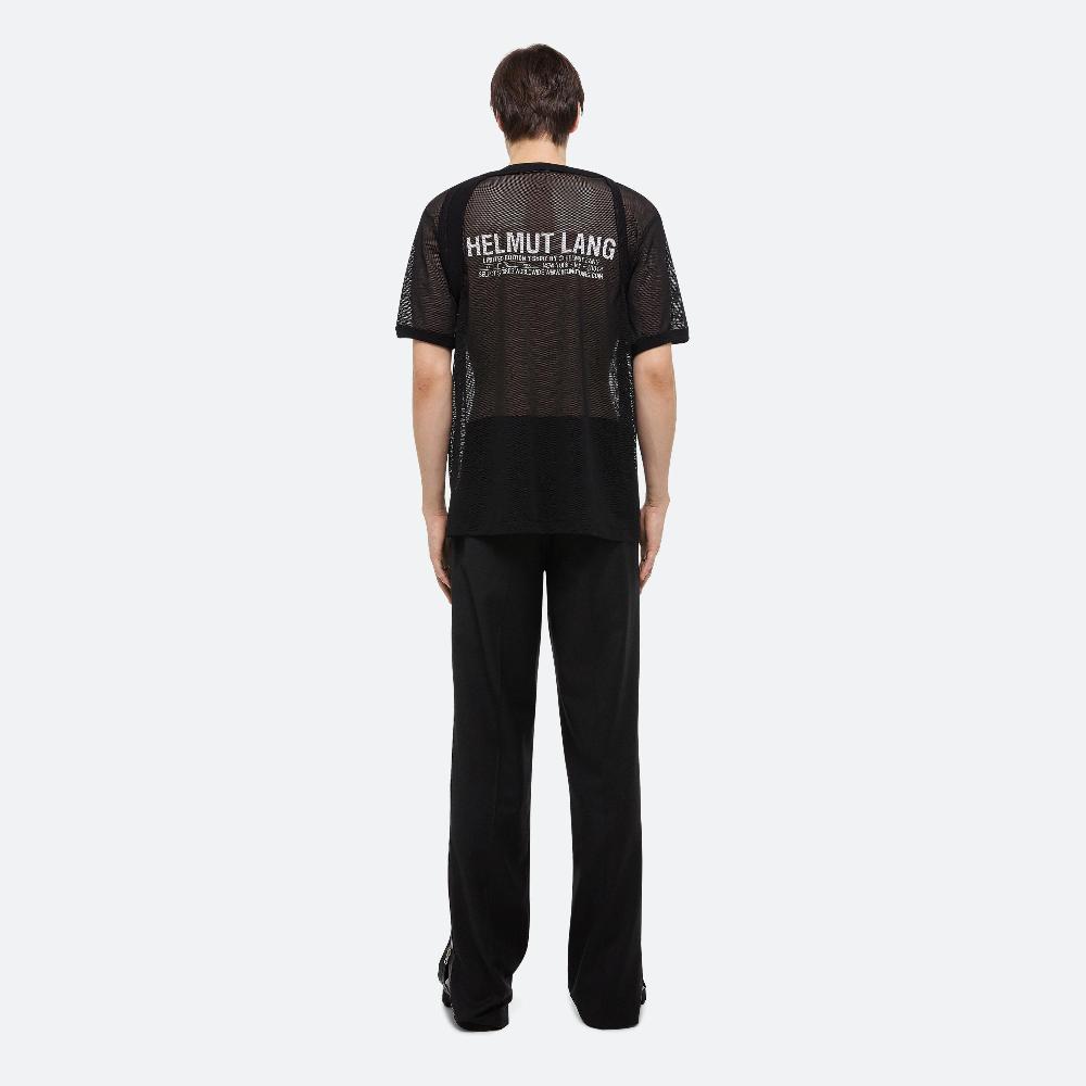 Helmut Lang Mesh Logo Tee Black