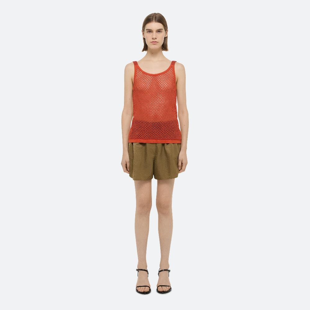 Helmut Lang Mesh Seatbelt Tank Safety Orange