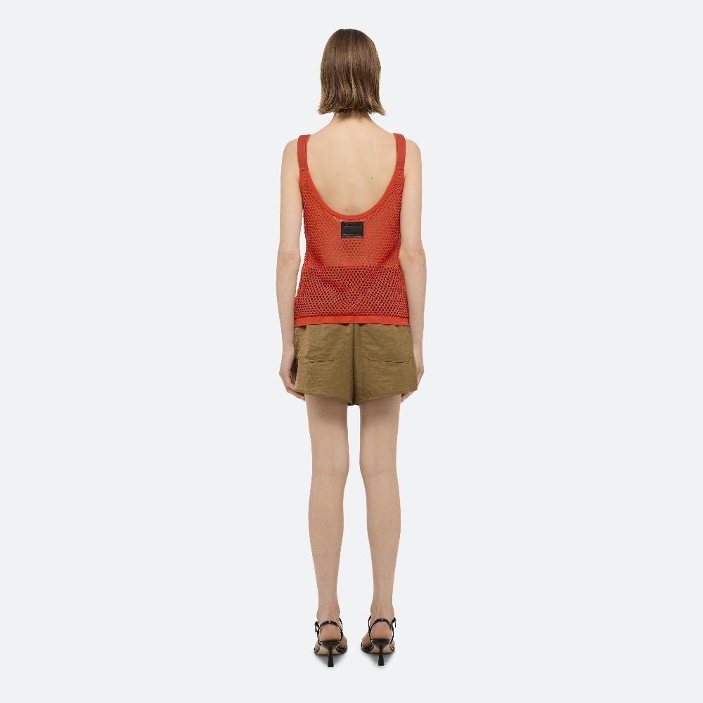 Helmut Lang Mesh Seatbelt Tank Safety Orange