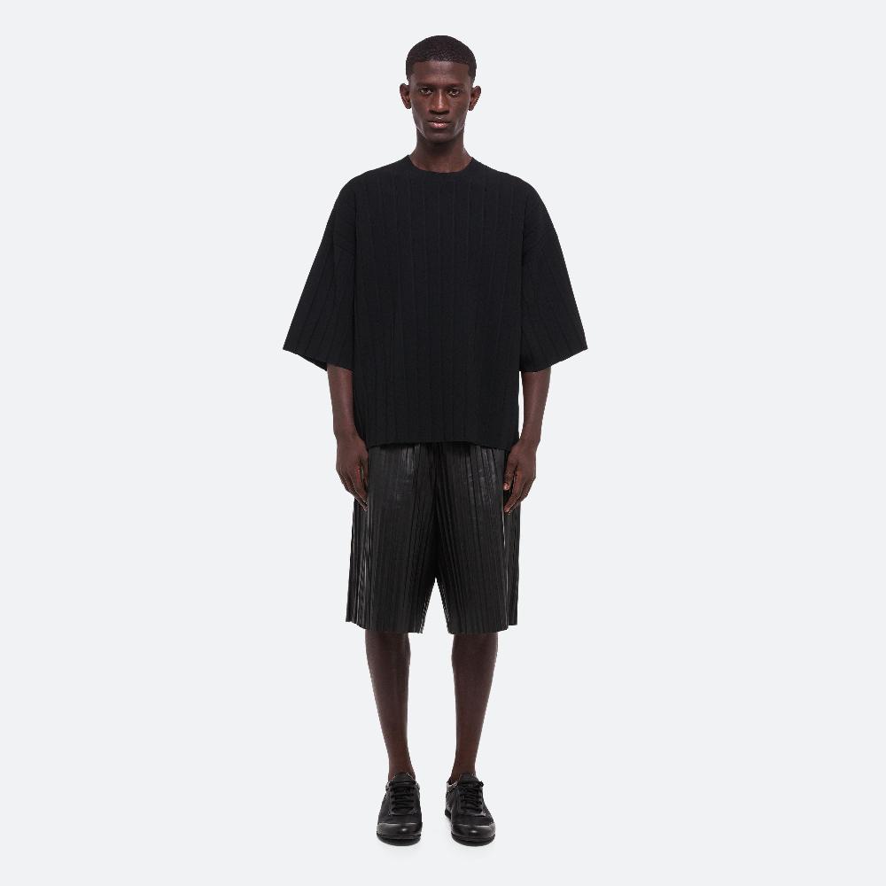 Helmut Lang Oversized Pleated Tee Black