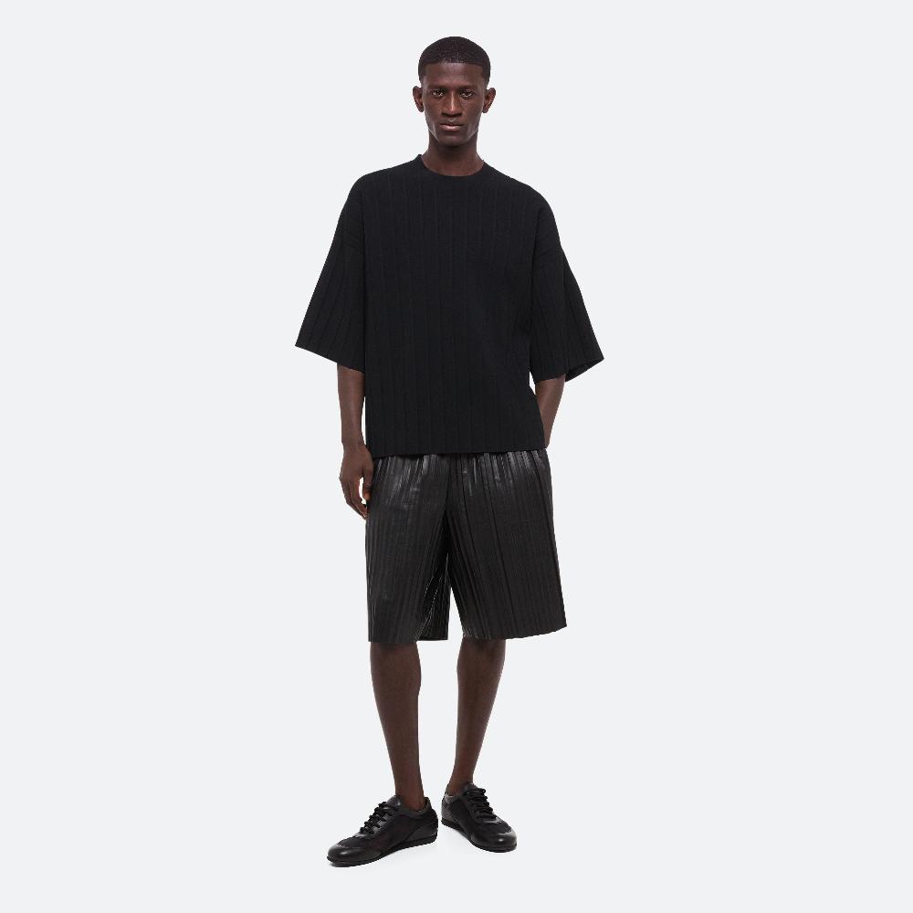 helmut lang Oversized Pleated Tee black