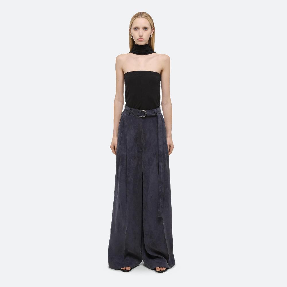 Helmut Lang Pleated Wide Trousers Indigo