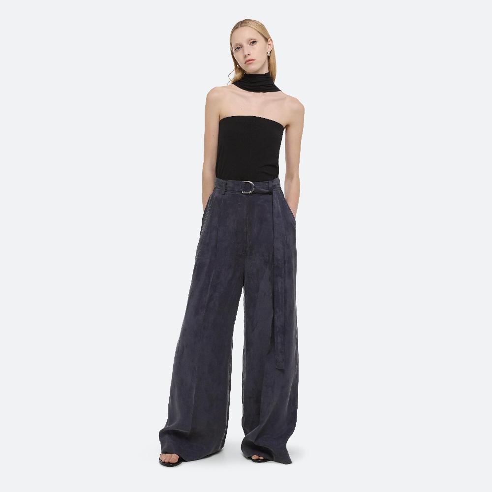 helmut lang Pleated Wide Trousers indigo