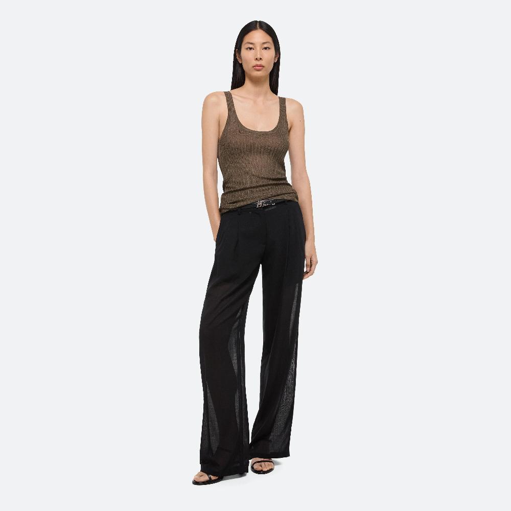 helmut lang Pointelle Rib Tank cognac
