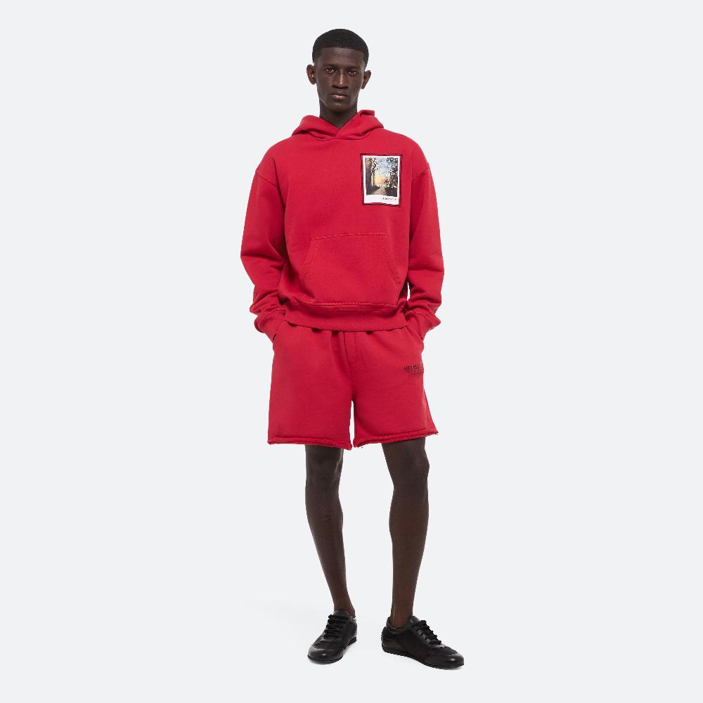 helmut lang Postcard Hoodie: River bordeaux