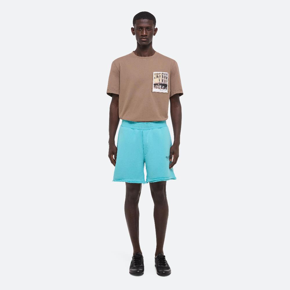 Helmut Lang Postcard Shorts Teal