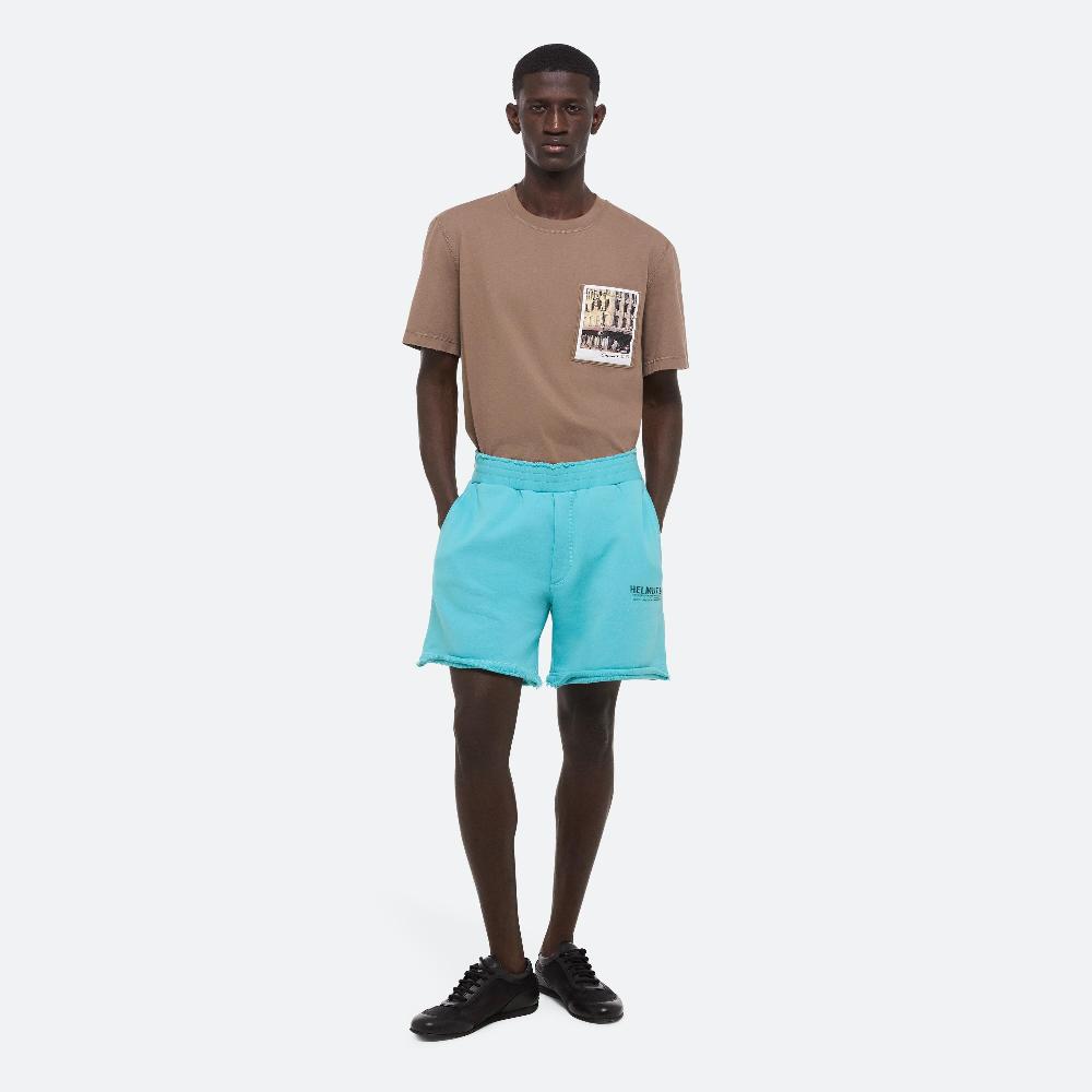 helmut lang Postcard Shorts teal