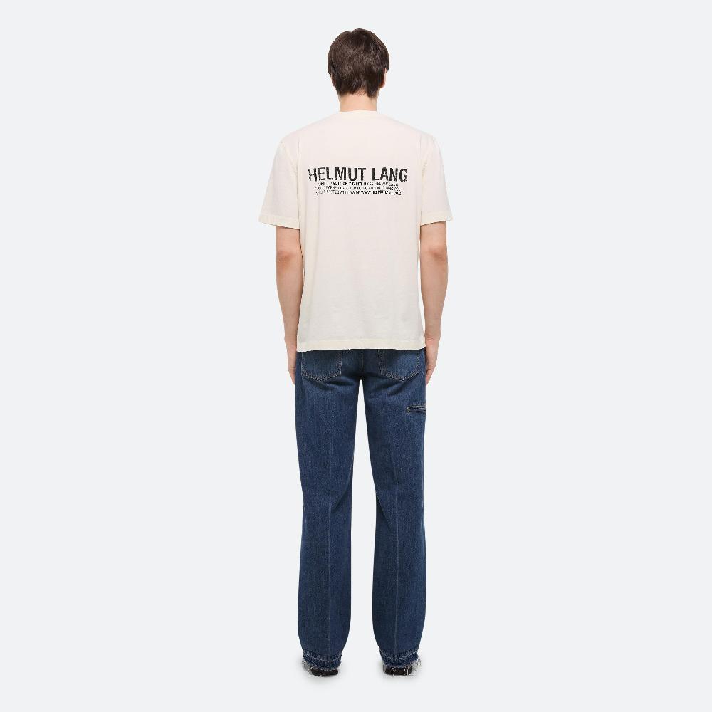 Helmut Lang Postcard Tee: Building Antique White