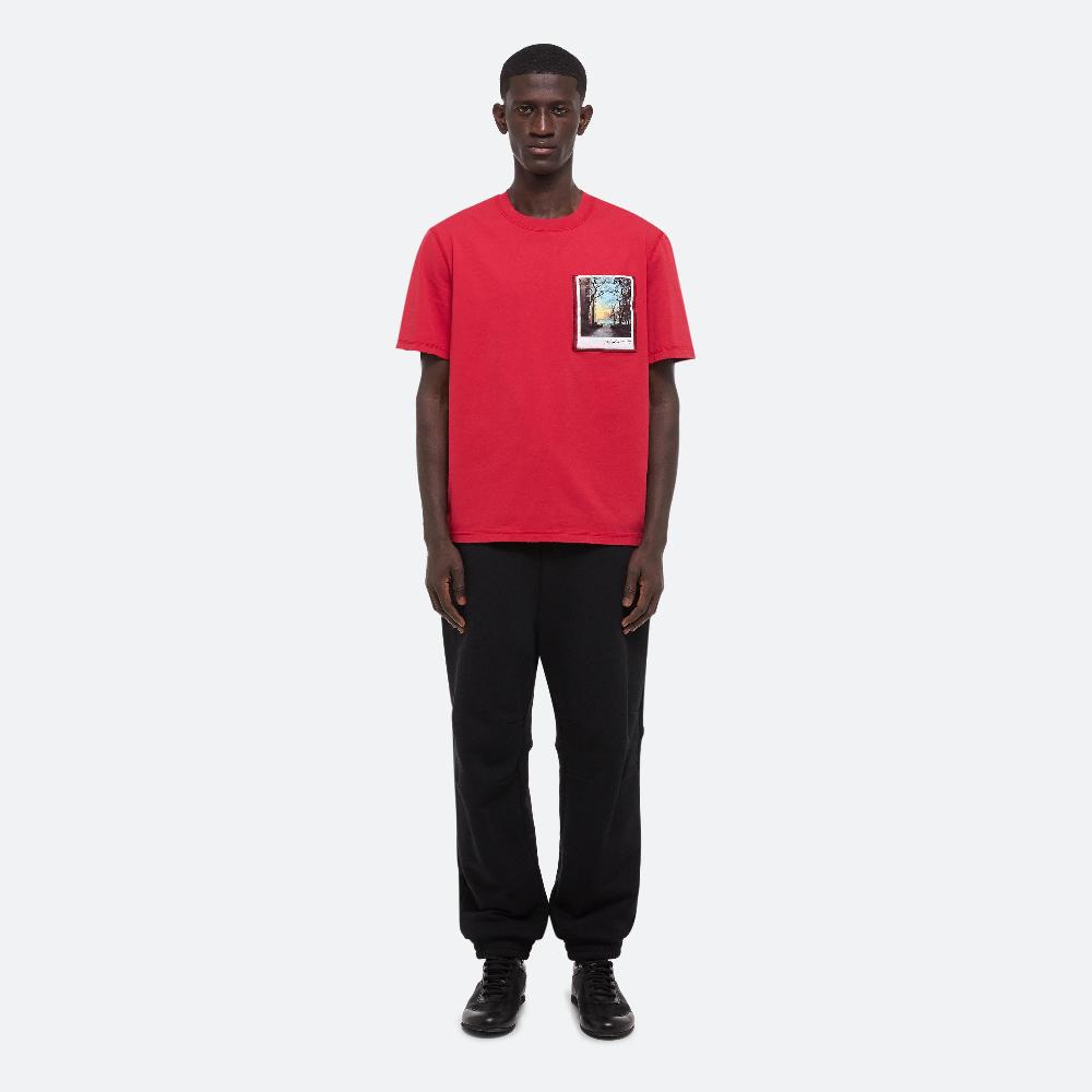 Helmut Lang Postcard Tee: River Bordeaux