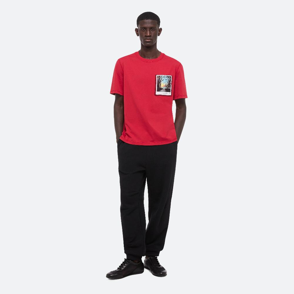 helmut lang Postcard Tee: River bordeaux