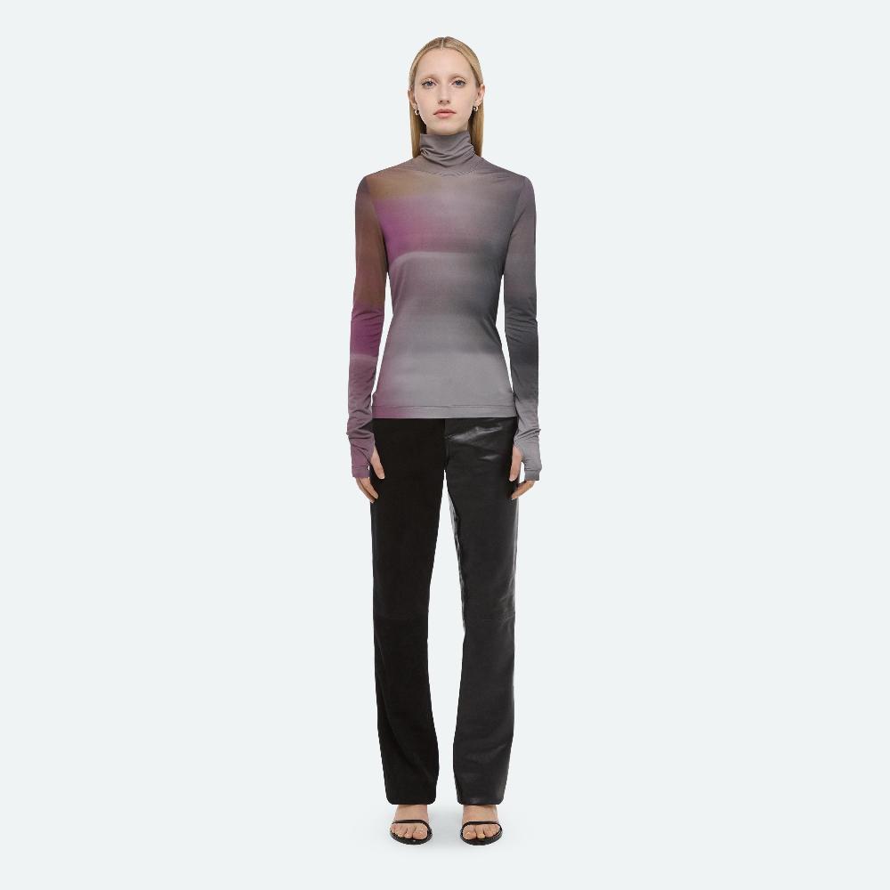 Helmut Lang Printed Turtleneck Purple Multi