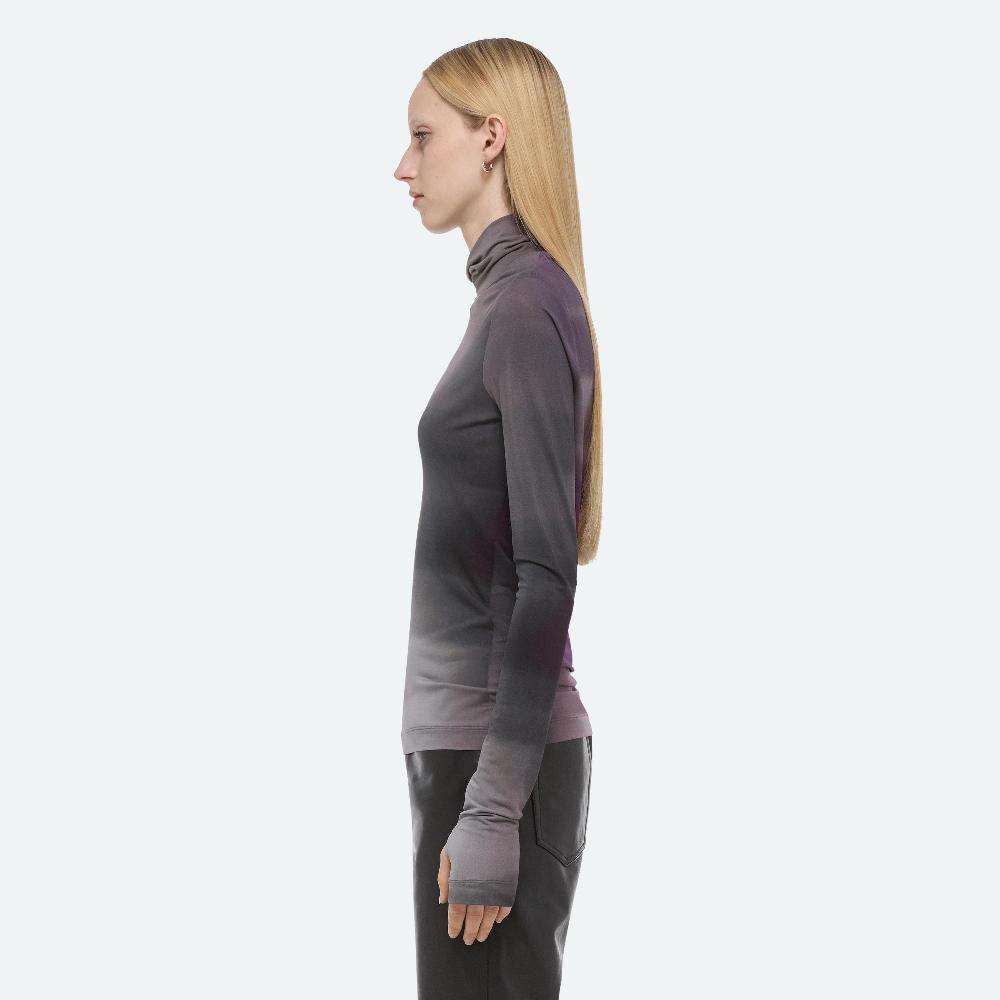 Helmut Lang Printed Turtleneck Purple Multi
