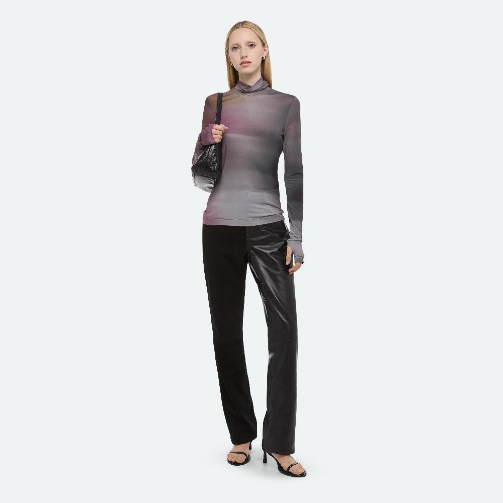 helmut lang Printed Turtleneck purple multi