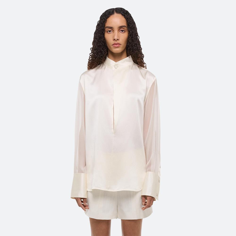 Helmut Lang Relaxed Cowl Shirt Ivory