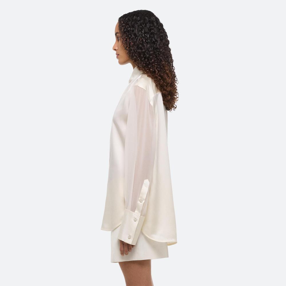 Helmut Lang Relaxed Cowl Shirt Ivory