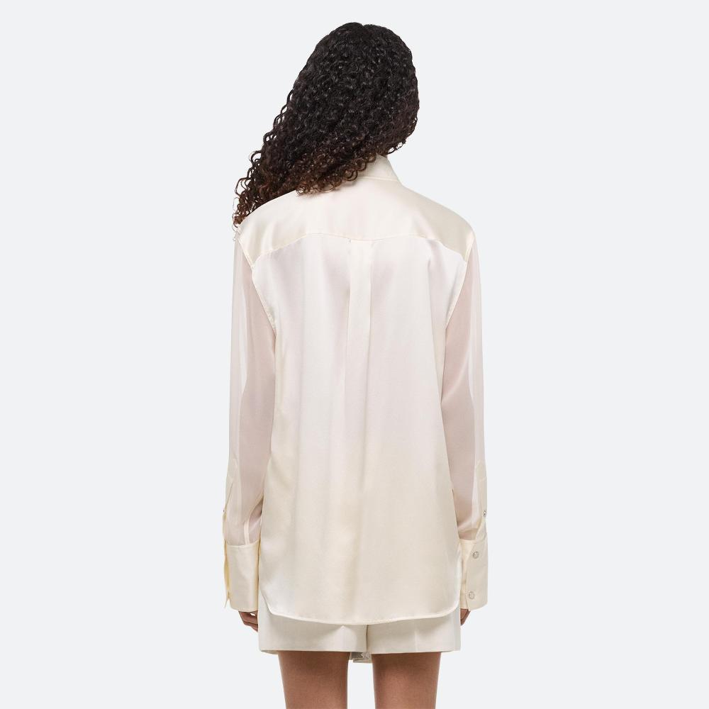 Helmut Lang Relaxed Cowl Shirt Ivory