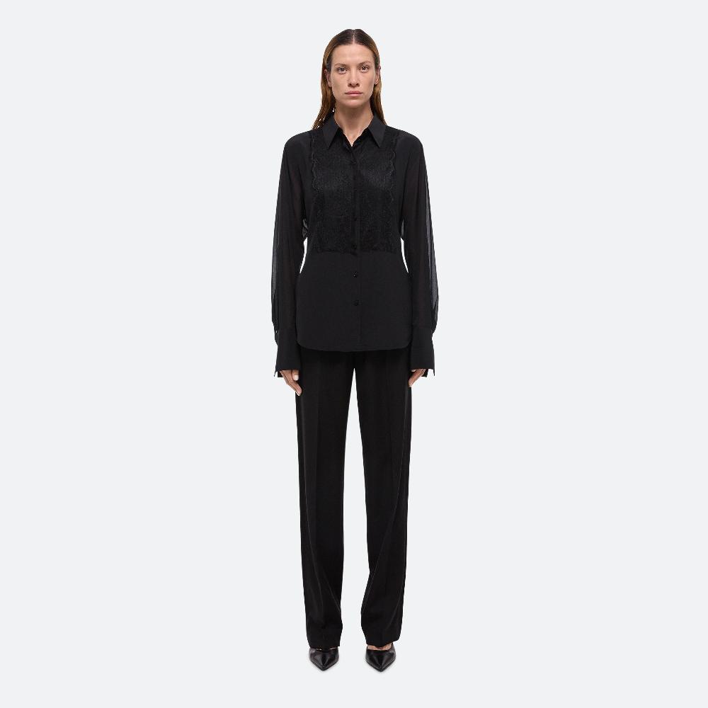 Helmut Lang Relaxed Lace Shirt Black