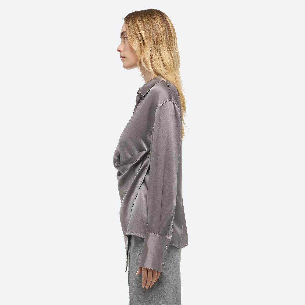 Helmut Lang Relaxed Wrap Shirt Steel