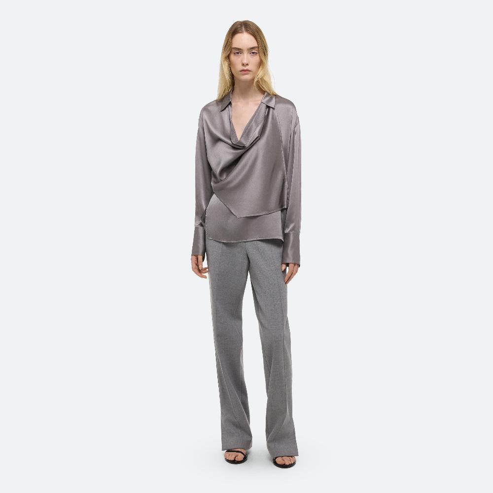 helmut lang Relaxed Wrap Shirt steel