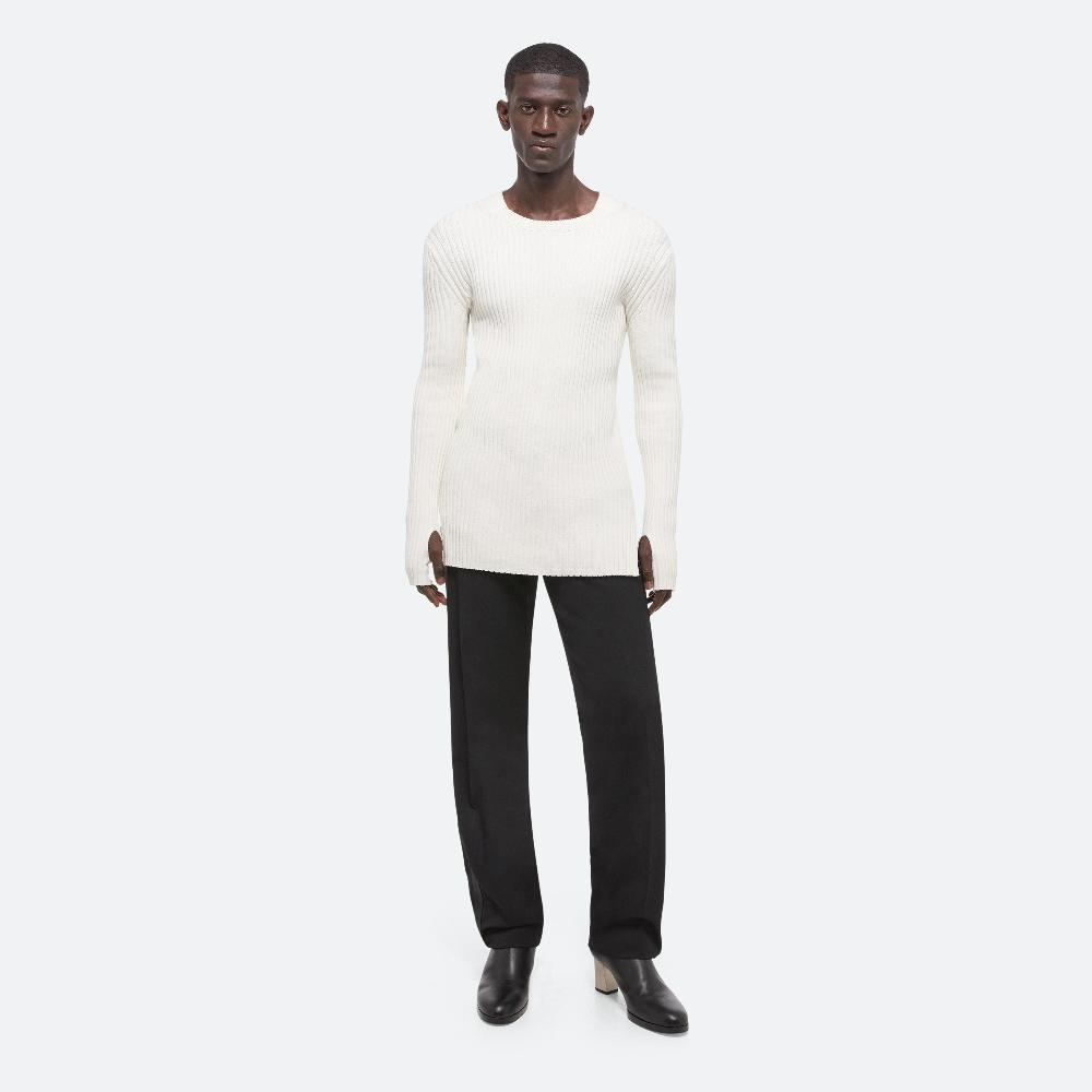 helmut lang Ribbed Long-Sleeve Top ivory