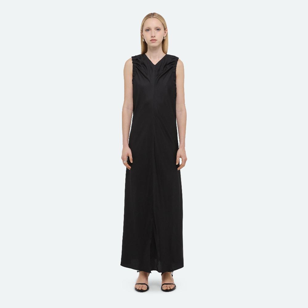 Helmut Lang Ruched Armhole Dress Black