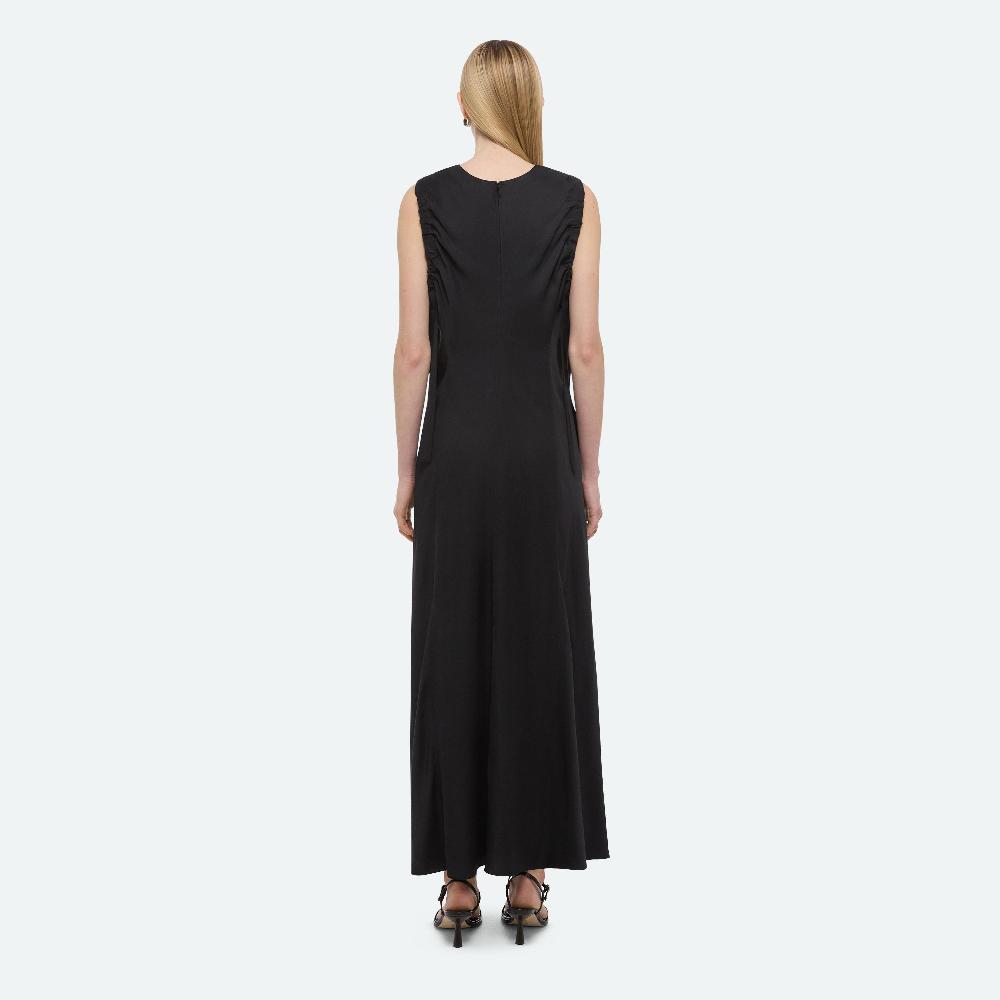 Helmut Lang Ruched Armhole Dress Black