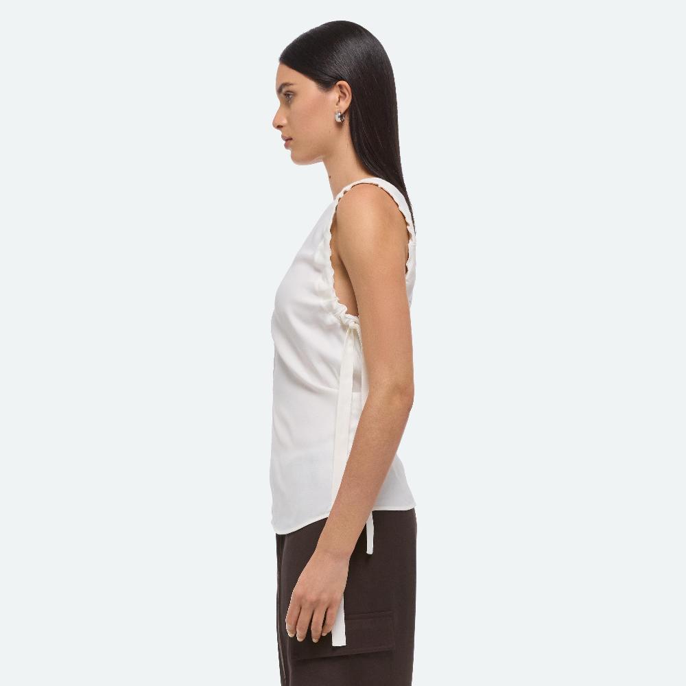 Helmut Lang Ruched Armhole Top Ivory