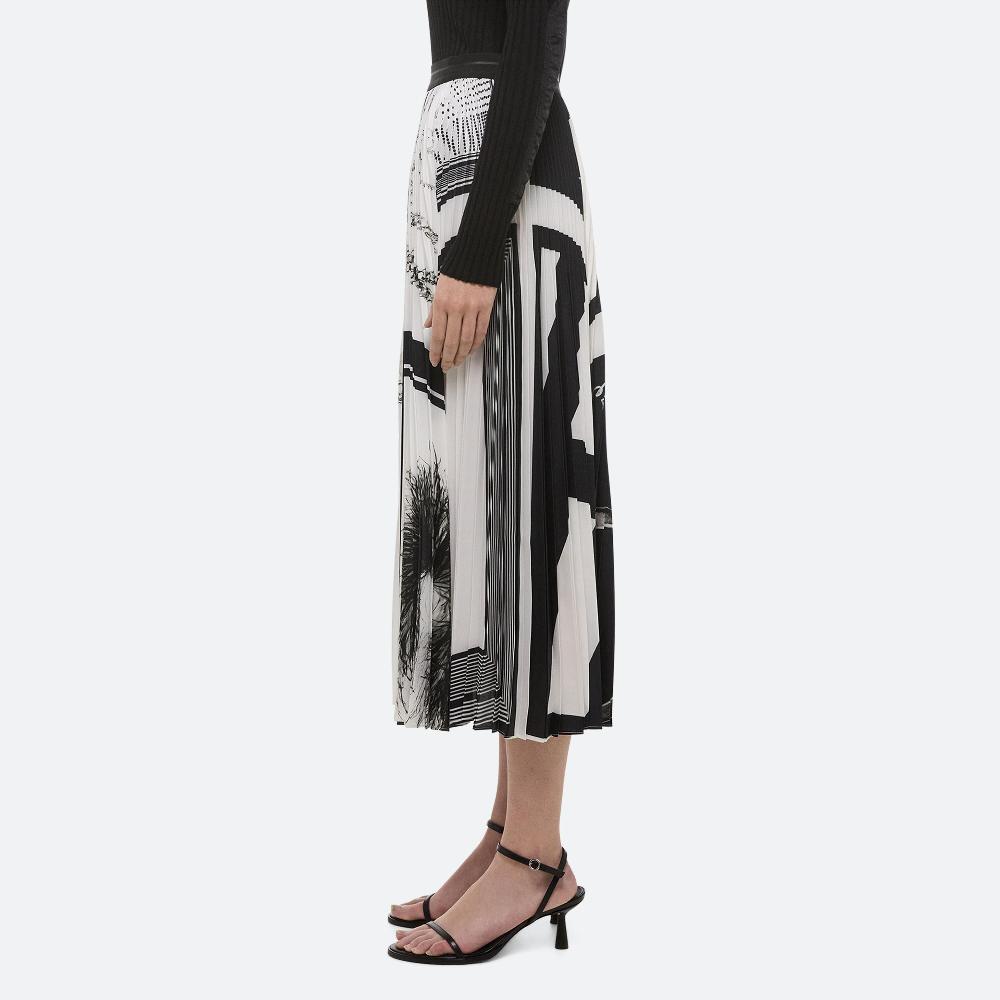 Helmut Lang Scarf Skirt Black/white