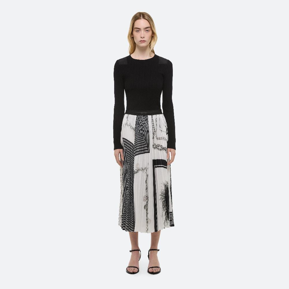 helmut lang Scarf Skirt black/white