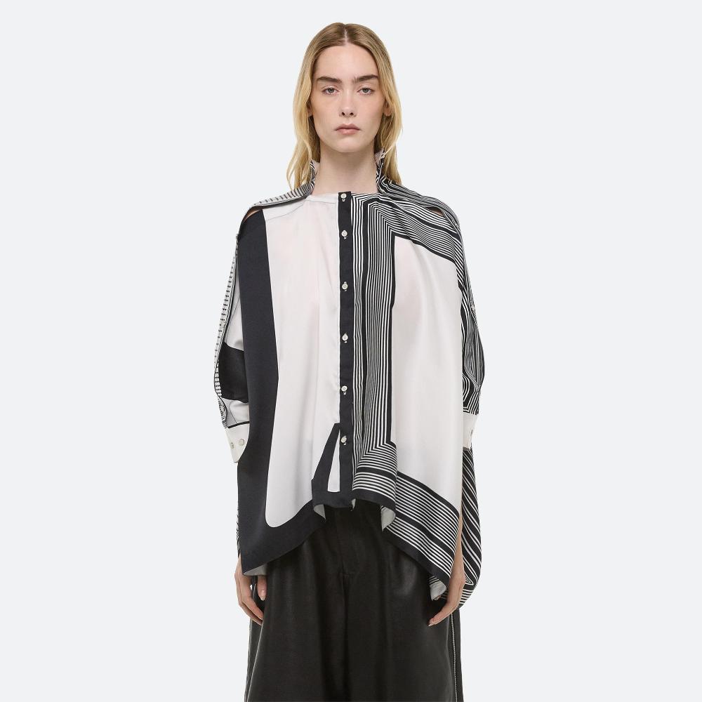 Helmut Lang Scarf Top Black/white