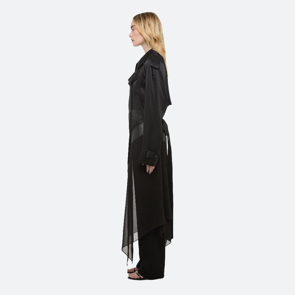 Helmut Lang Scarf Trench Black