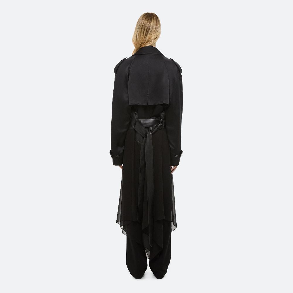 Helmut Lang Scarf Trench Black
