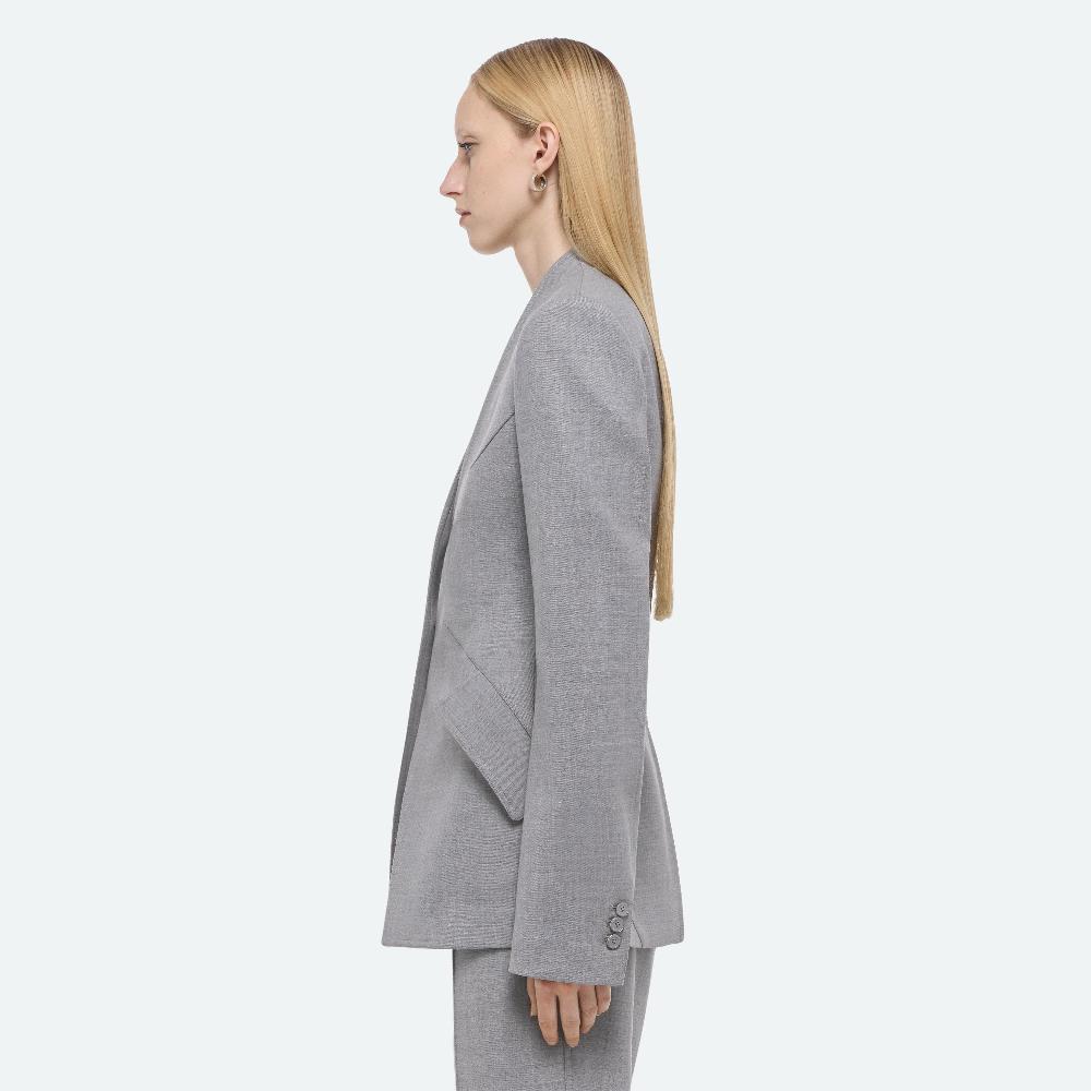 Helmut Lang Shawl Apex Blazer Lt Grey Melange