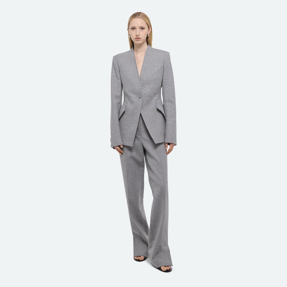 helmut lang Shawl Apex Blazer lt grey melange