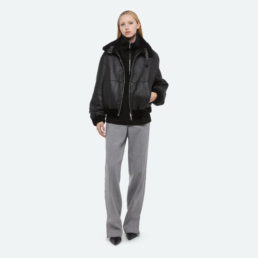 helmut lang Shearling Bomber black