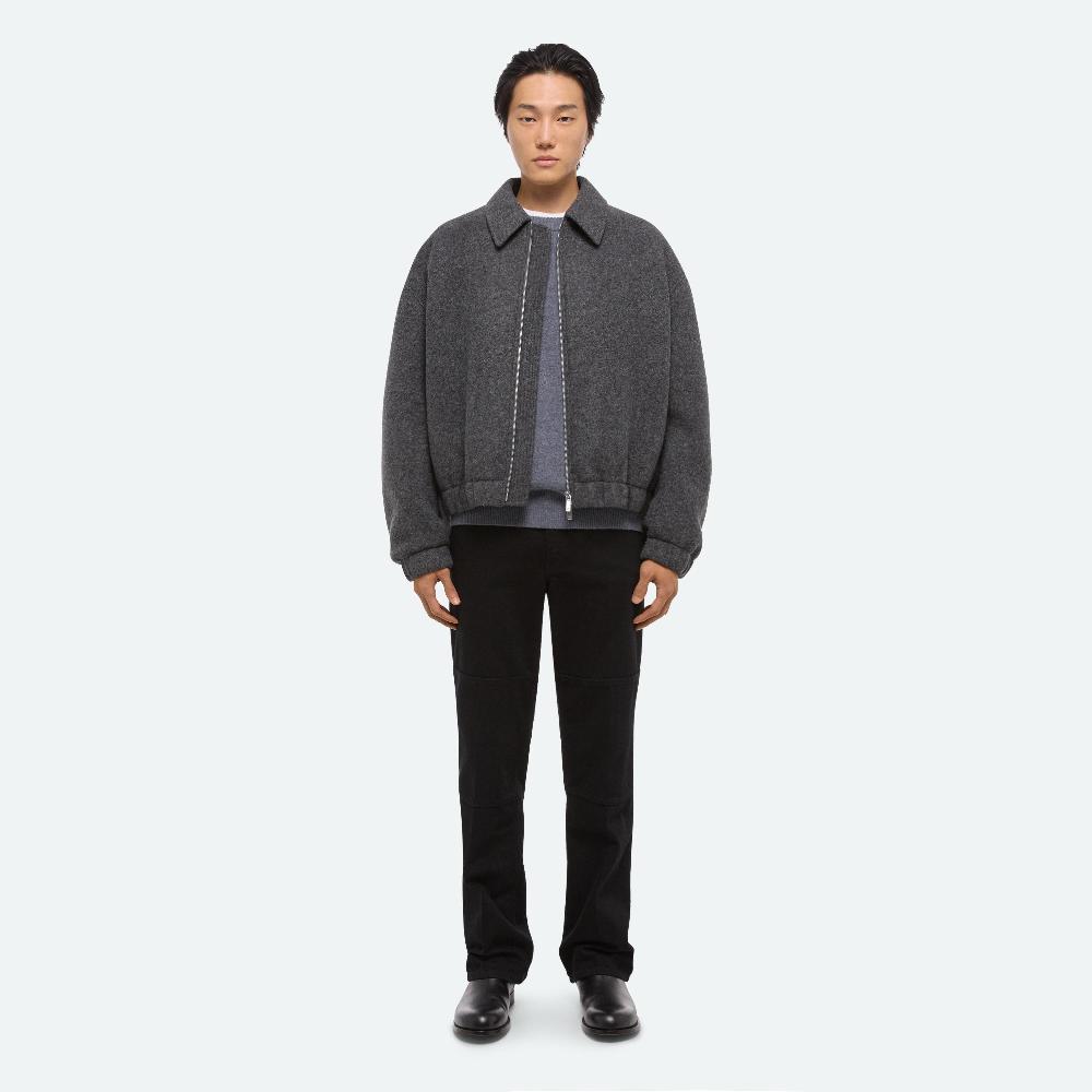 Helmut Lang Shell Bomber Grey Melange/black