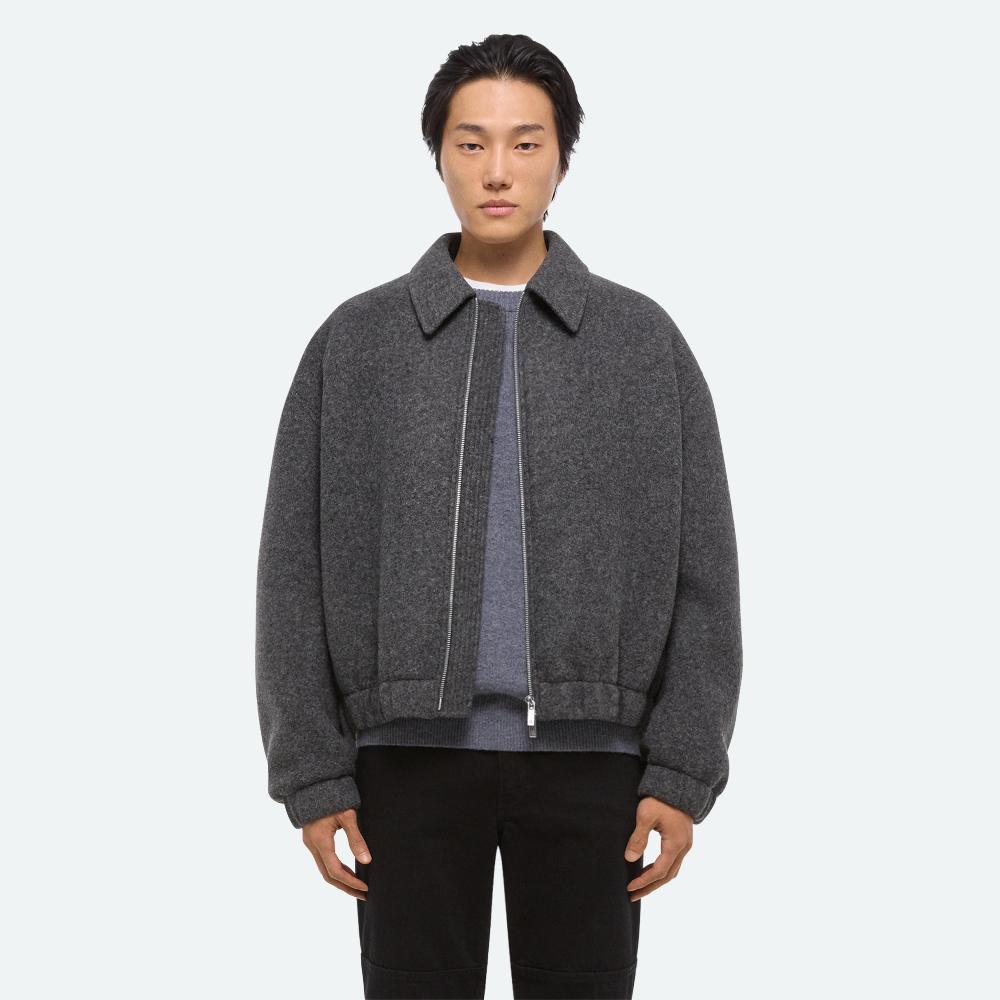 Helmut Lang Shell Bomber Grey Melange/black