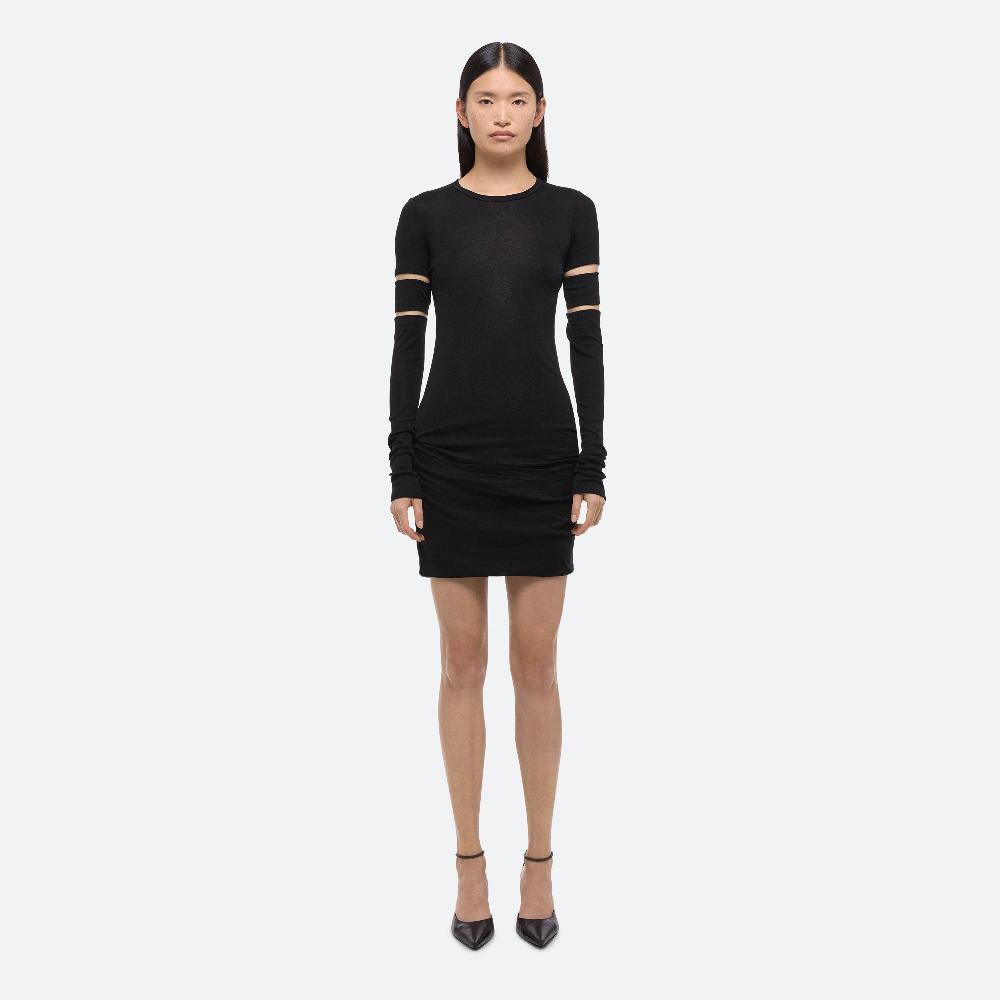Helmut Lang Slashed Dress Black