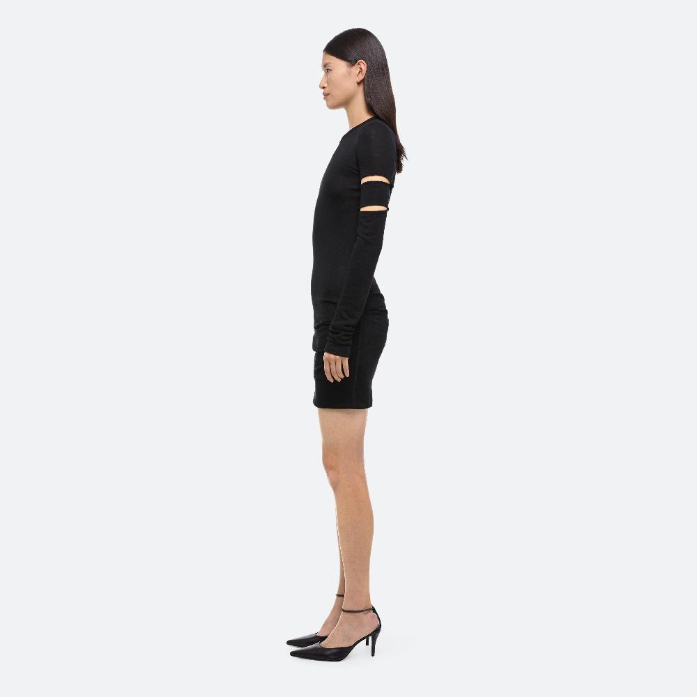 Helmut Lang Slashed Dress Black