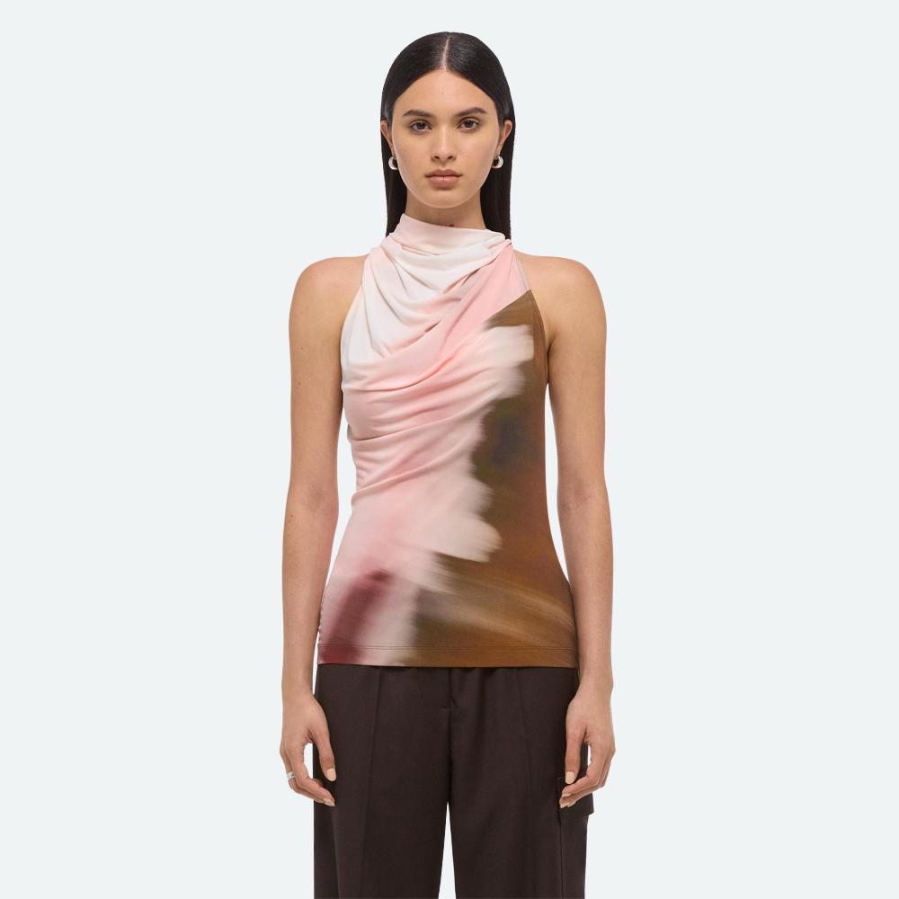 Helmut Lang Sleeveless Wind Top Pink Multi