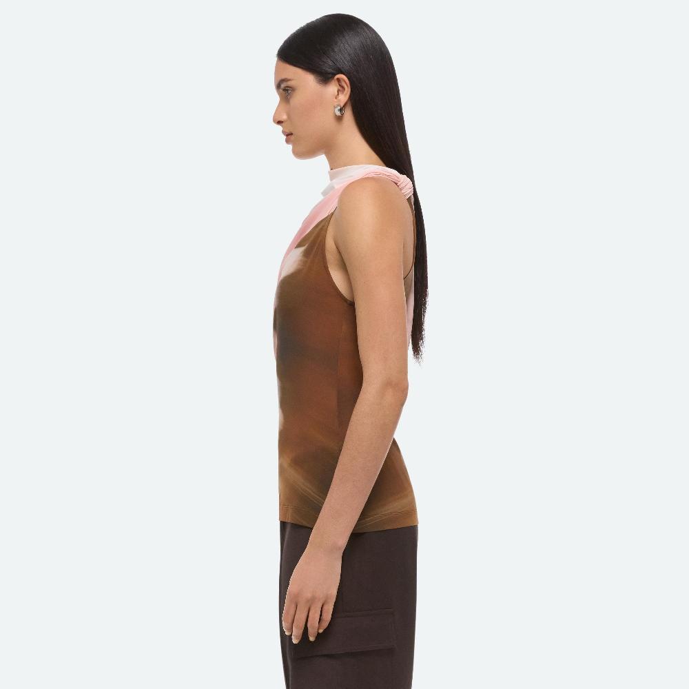 Helmut Lang Sleeveless Wind Top Pink Multi
