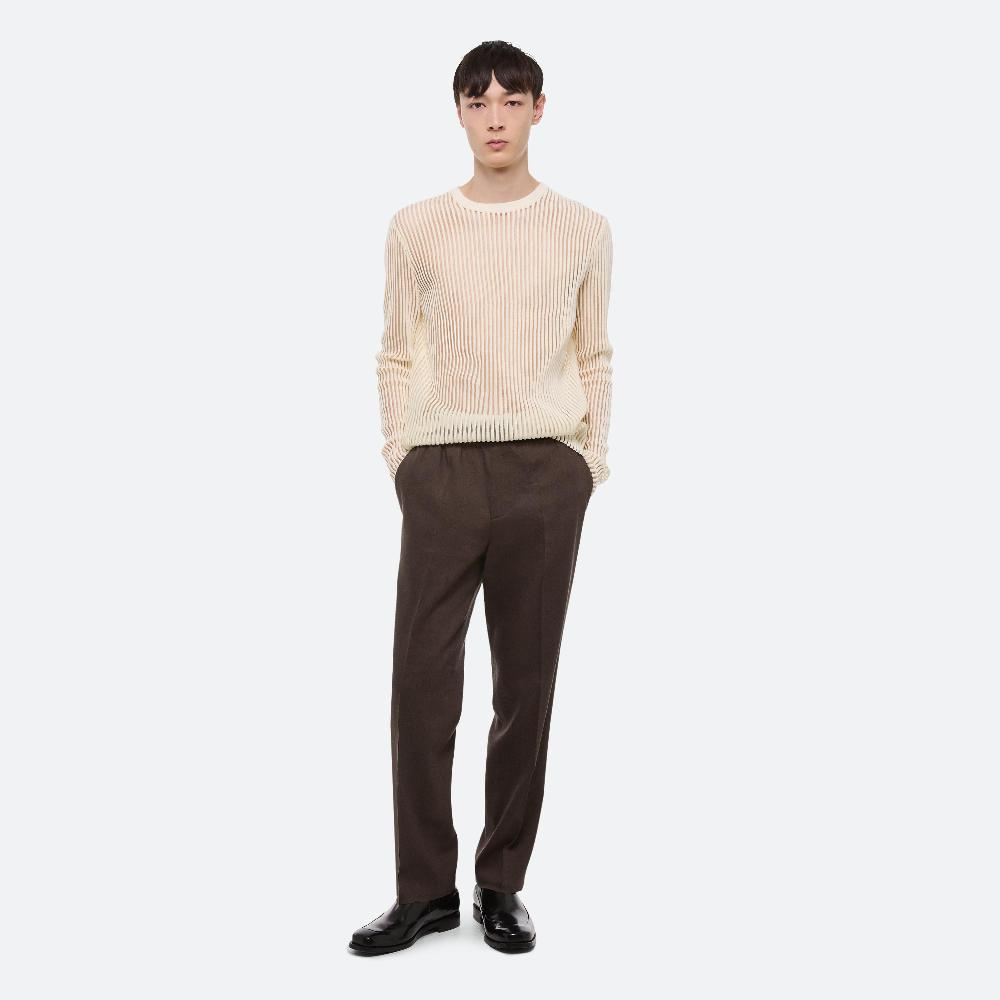 helmut lang Spaced Sheer Crewneck ivory