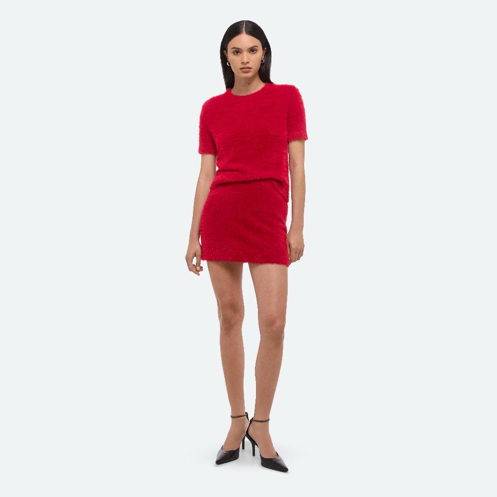 helmut lang Sweater Mini Skirt red