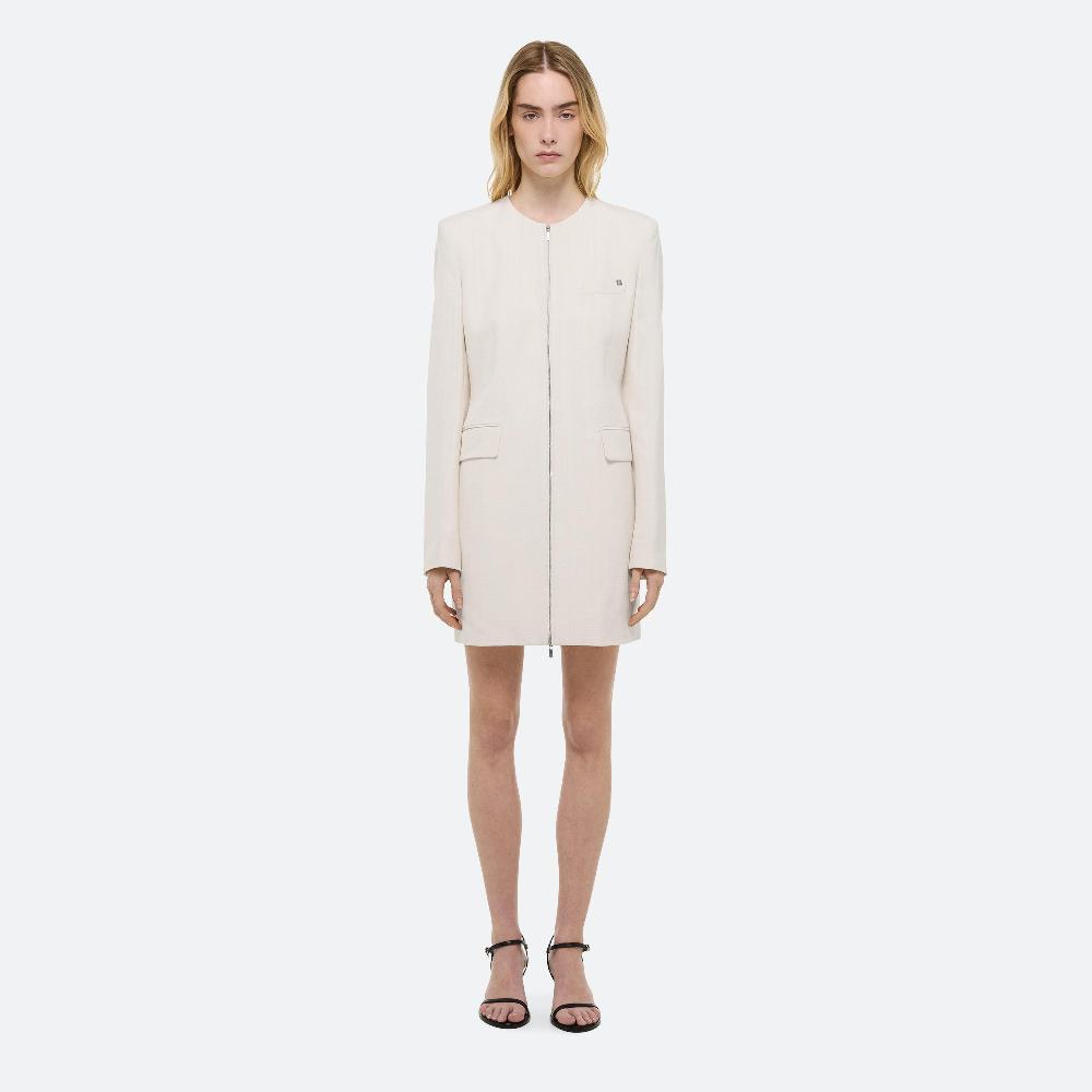 helmut lang Tailored Zip Dress antique white