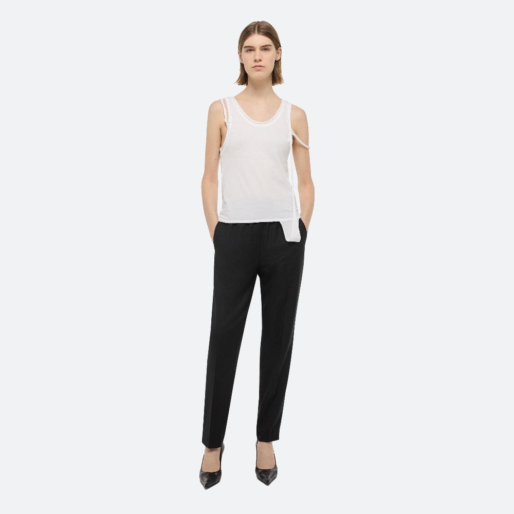 helmut lang Tapered Wool Trousers black