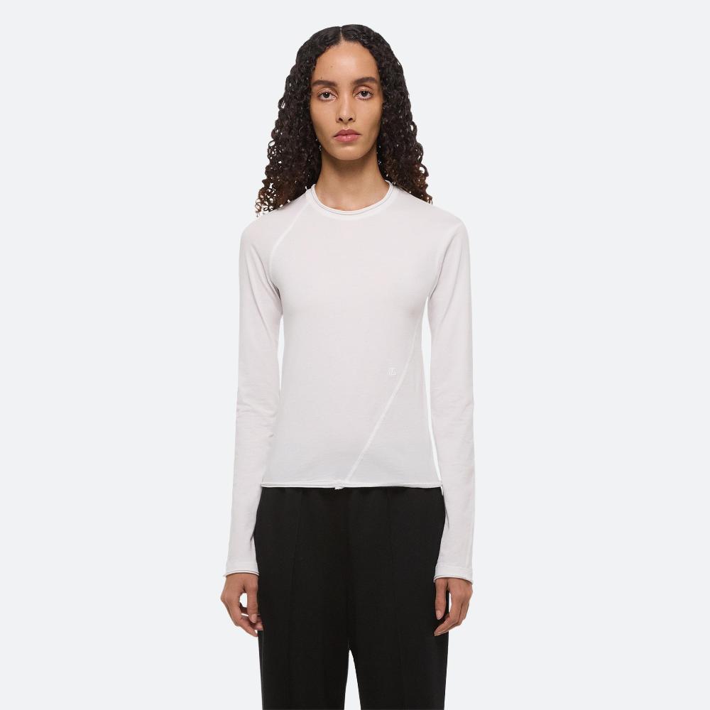 Helmut Lang Twisted Long-Sleeved Tee Optic White