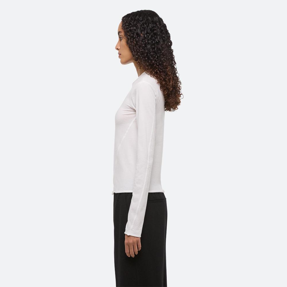Helmut Lang Twisted Long-Sleeved Tee Optic White